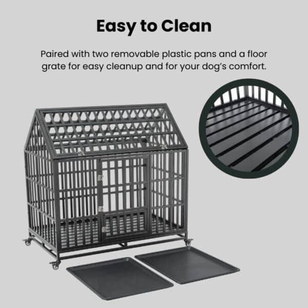 48” Extra Large Heavy Duty Indoor Kennel for Big Dog with High Anxiety