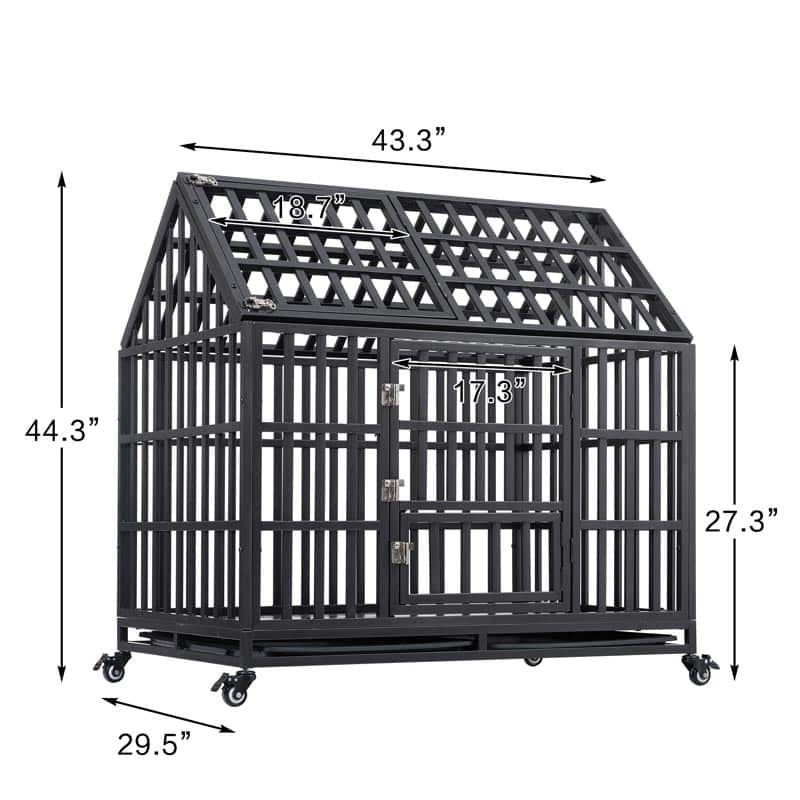 ElitePet 43 Large Indestructible Indoor Metal Kennel