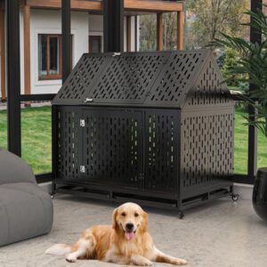 45 large indoor indestructible metal kennel