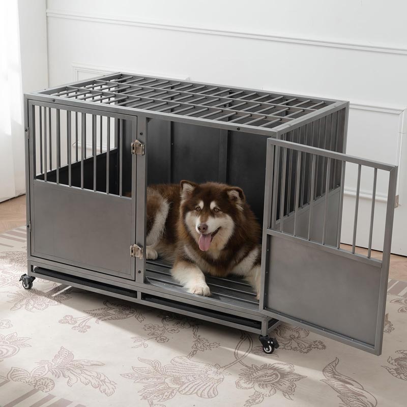 ElitePet 48 Extra Large Indestructible Stackable Heavy Duty Metal Crate