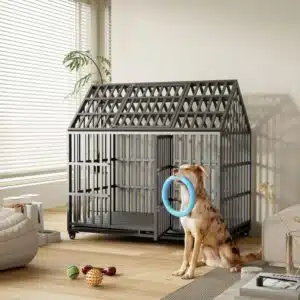 54″ Heavy Duty Extra Large Dog Crate & Indoor Kennel for Separation Anxiety