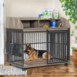 stylish dog wooden kennel