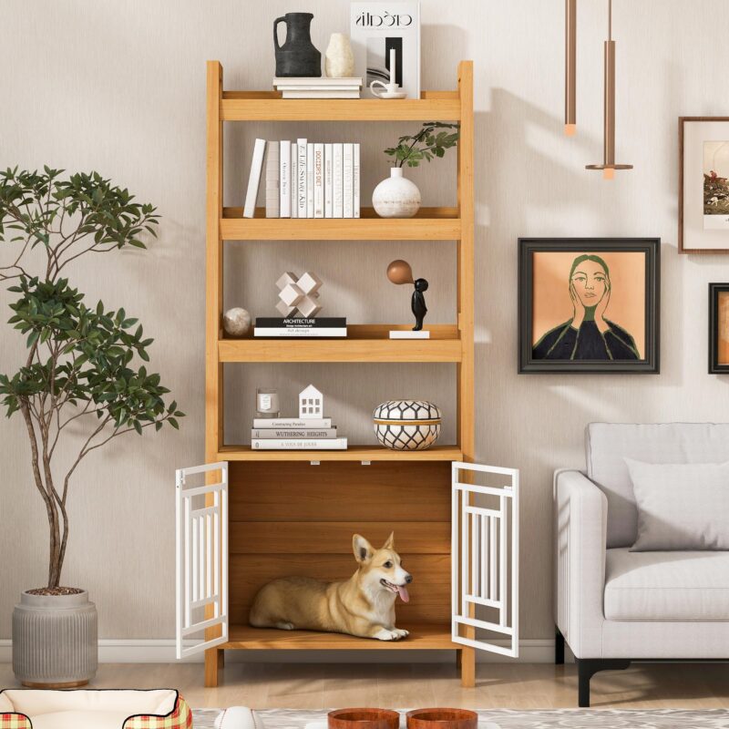 decorative dog crate bookcase