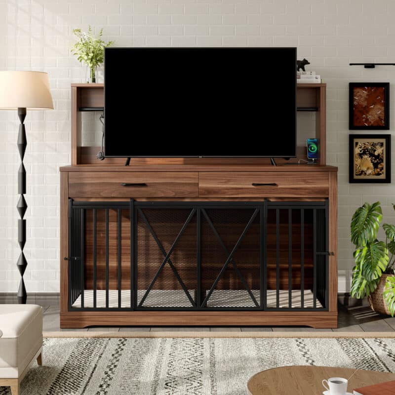 dog crate furniture tv stand