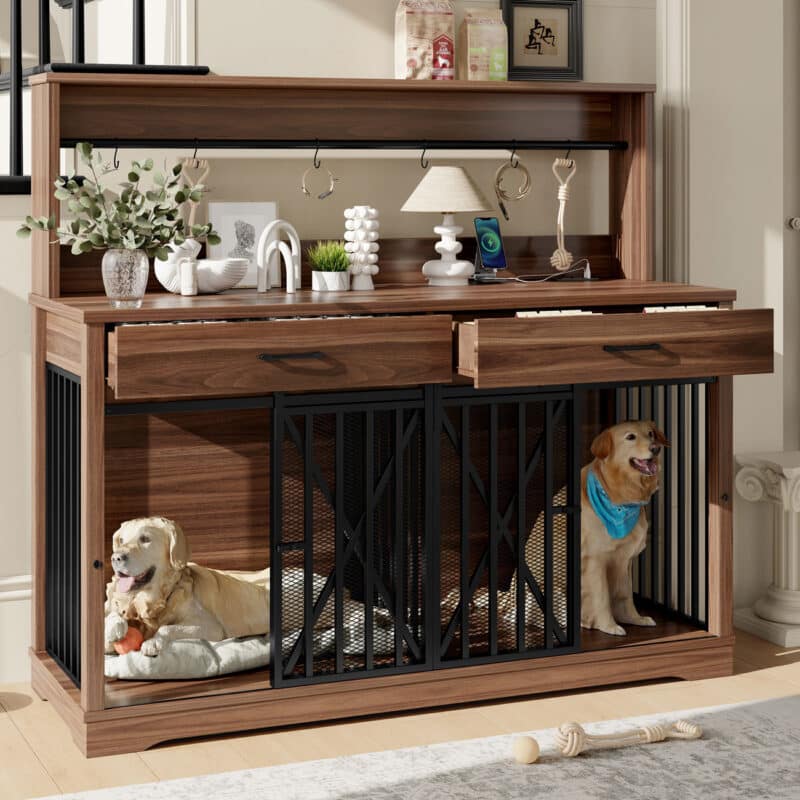 dog crate furniture with drawers