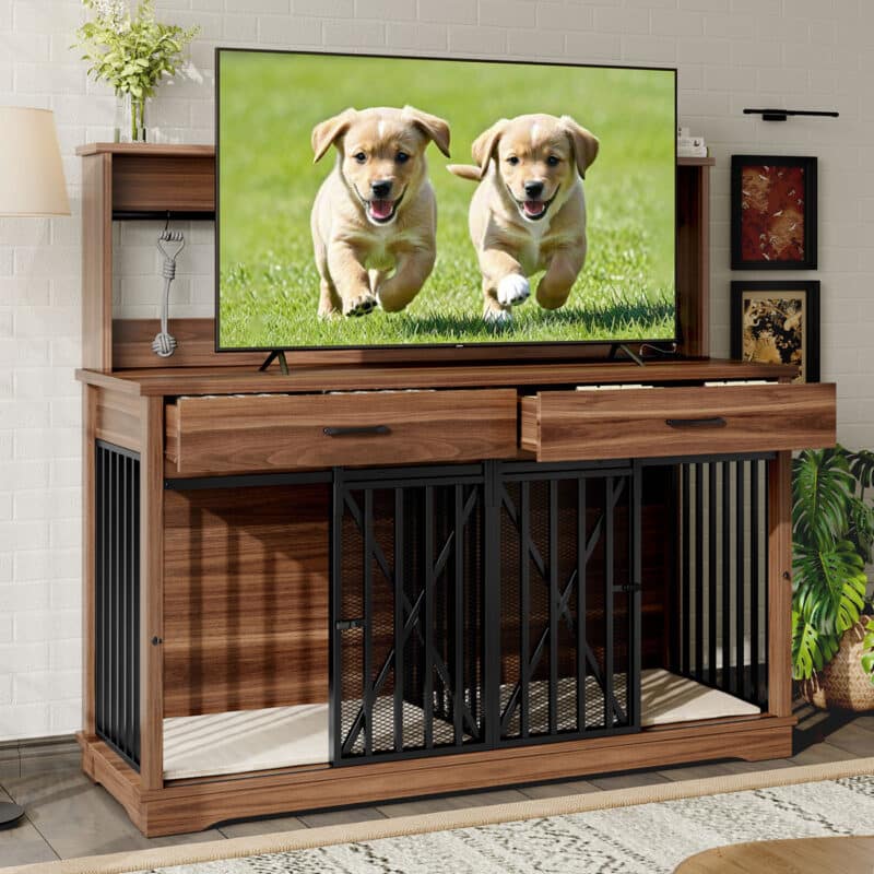 dog crate tv stand furniture