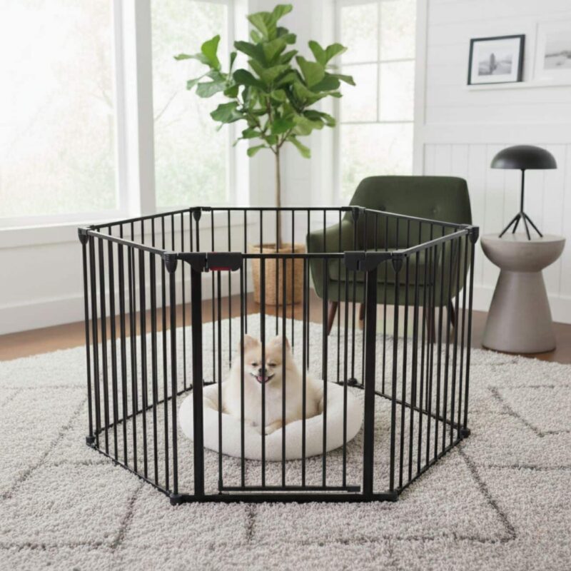 6 panel small dog playpen indoor