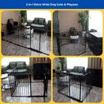 extra wide fence gate with door