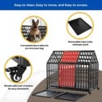 metal dog crate with wheels trays