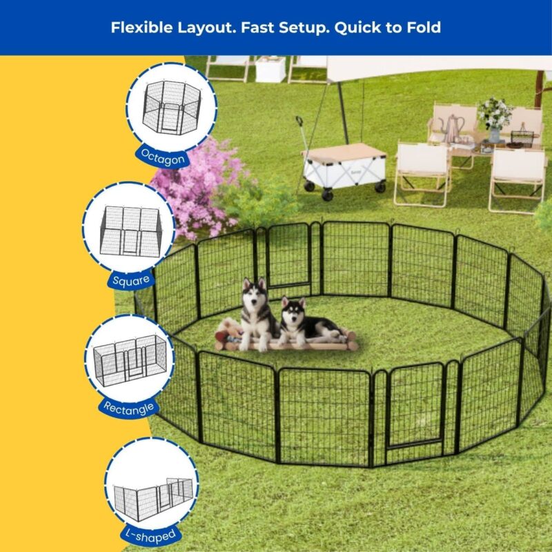 large collapsible dog x pen