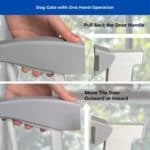 dog gate with one hand_operation