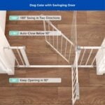 dog gate with swinging door