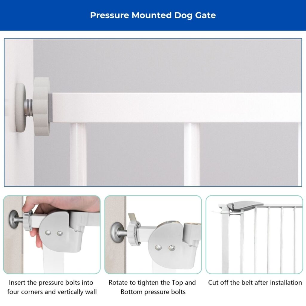 pressure mounted dog gate for pup
