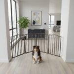 wooden indoor dog gate