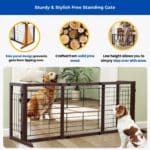 wooden step over pet gate