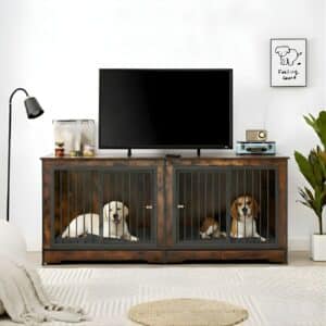 large dog crate furniture for 2 dogs