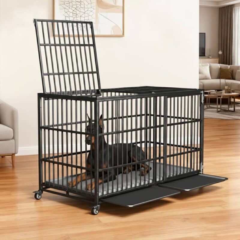 large metal dog crate for house