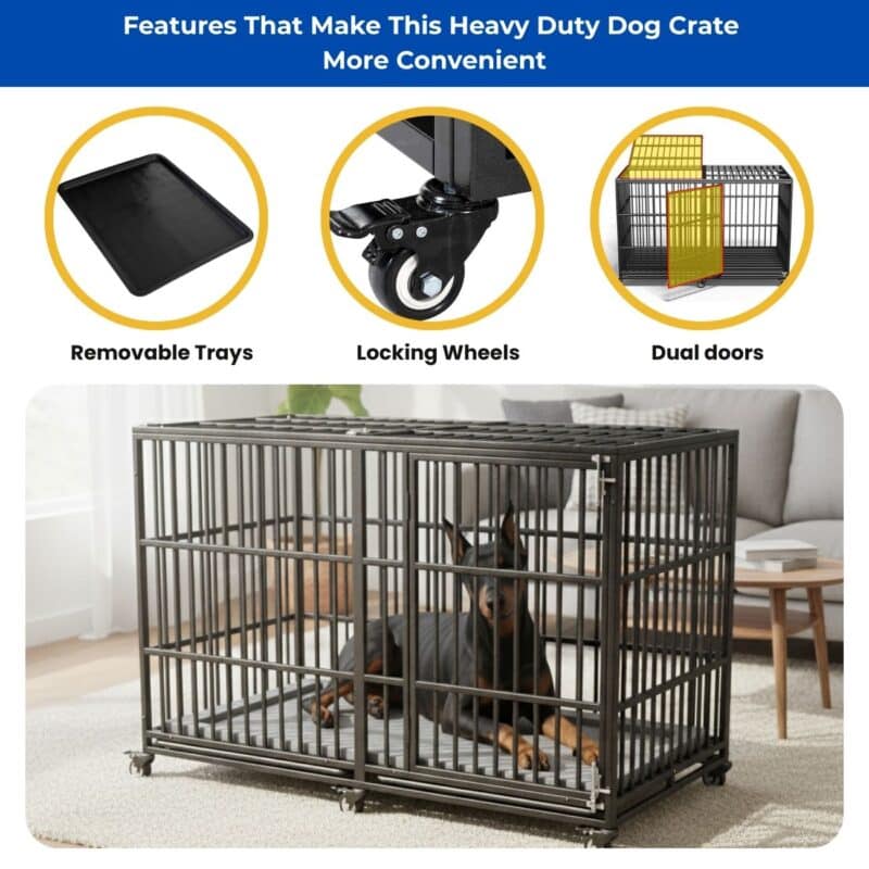 rugged dog crate for large dogs