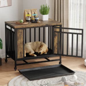 side table dog crate