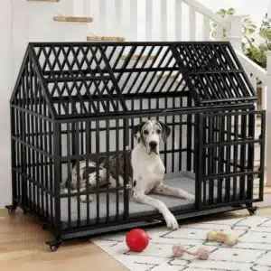 58″ Heavy Duty Extra Large Dog Crate & Indoor Kennel for Separation Anxiety