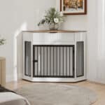 corner dog crate furniture with storage