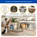 decorative double furniture style dog crate