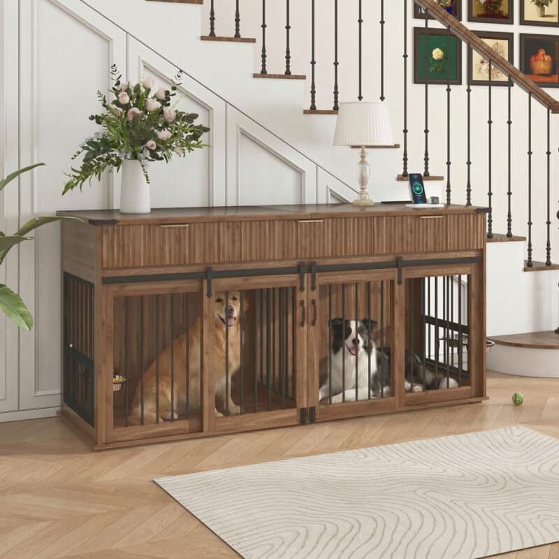 dog crate furniture for 2 small dogs
