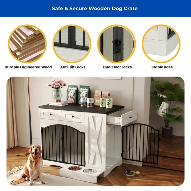 dog kennel end table for medium dogs