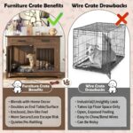 fancy wooden dog crate
