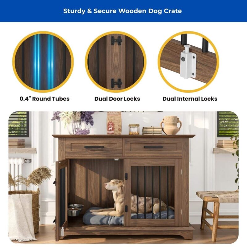 large end table dog crate