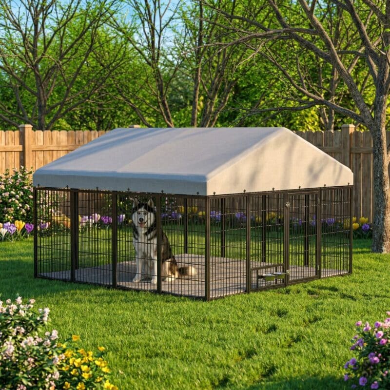 metal extra large outdoor dog kennel