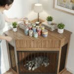 small corner dog crate furniture