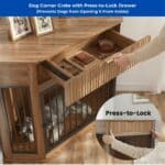 small dog crate furniture with drawer