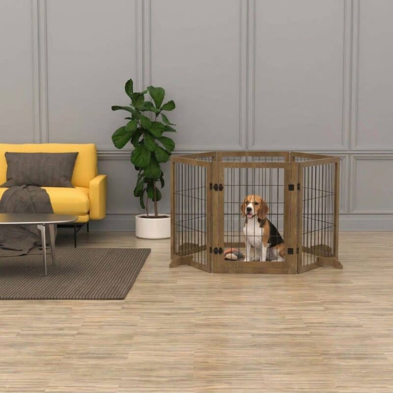 indoor wooden dog playpen