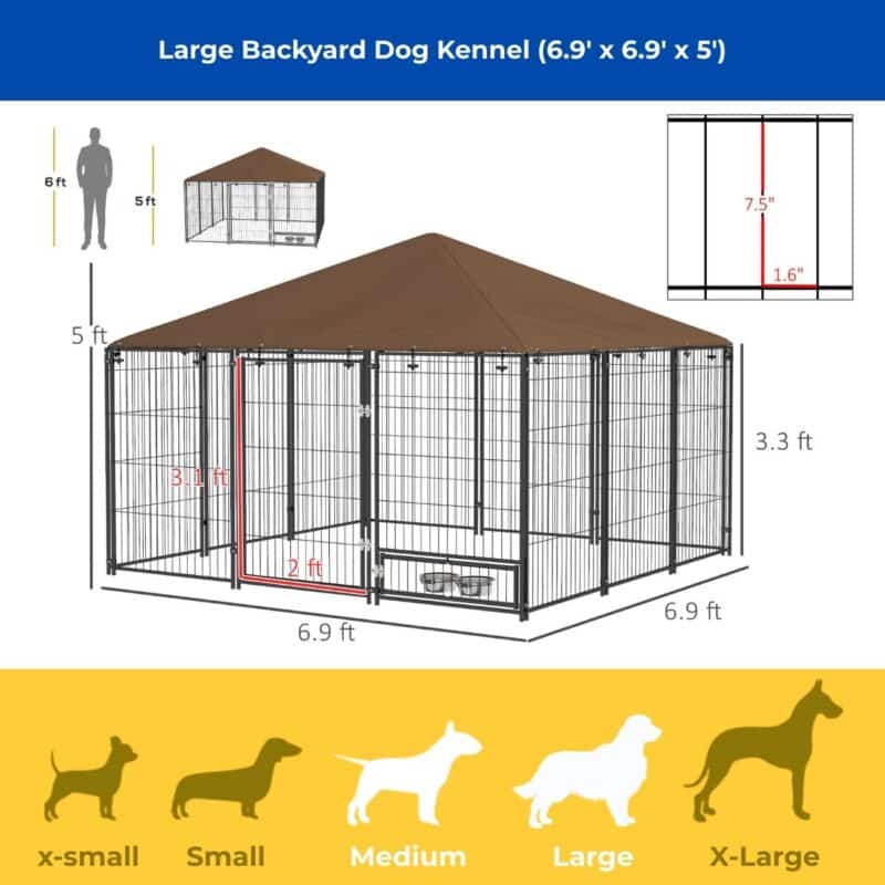 large backyard dog kennel