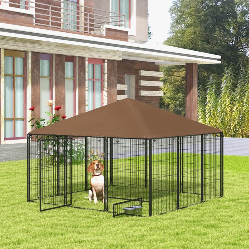 large dog enclosure outdoor