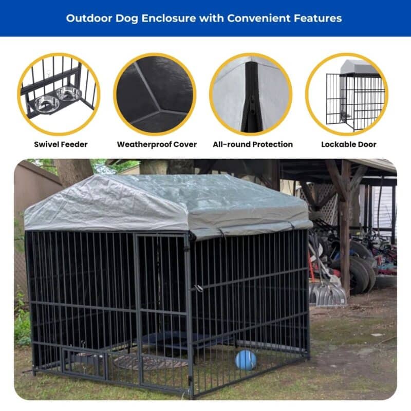large dog enclosure outdoor