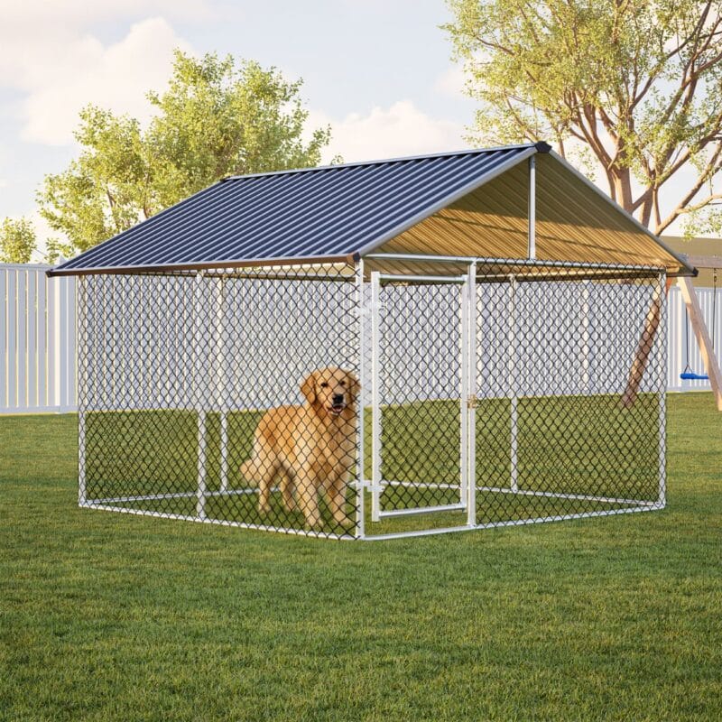 large heavy duty outdoor dog kennel