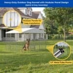 large modular outdoor dog kennel