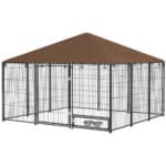 large outdoor dog kennel pawhut