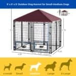 medium outdoor dog kennel