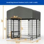 small outdoor dog kennel with roof