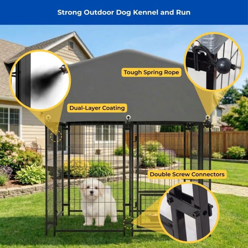 strong small outdoor dog kennel and run