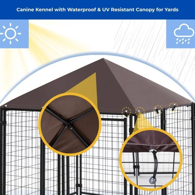 weatherproof outdoor dog kennel