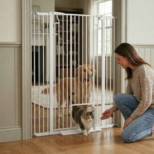 pressure mounted pet gate inside