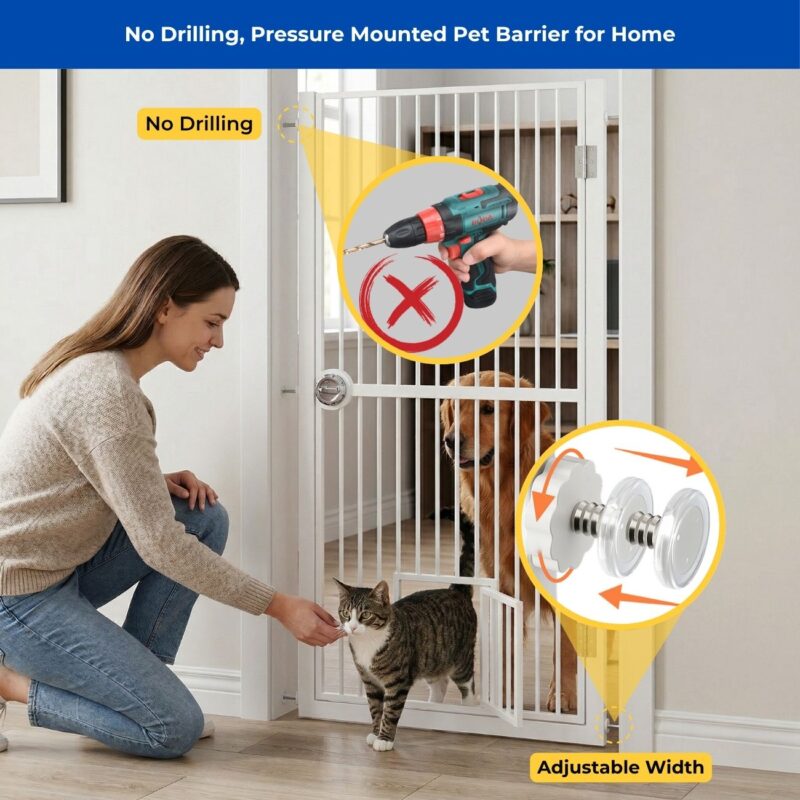 tall pressure mounted pet gate