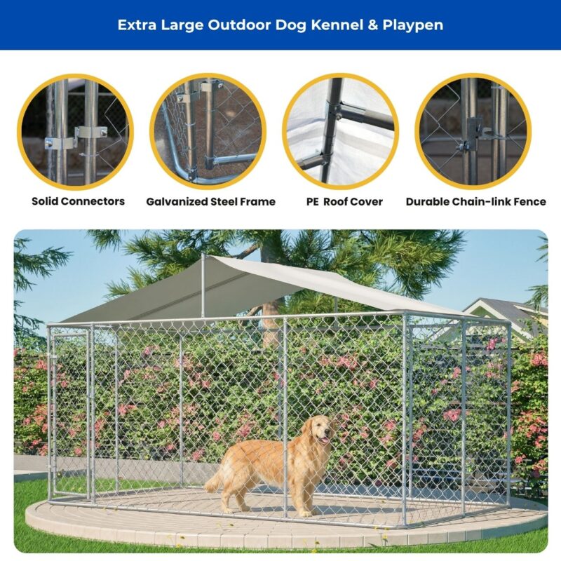 xl outdoor dog kennel with roof