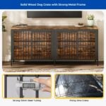 solid wood dog crate for 2 dogs