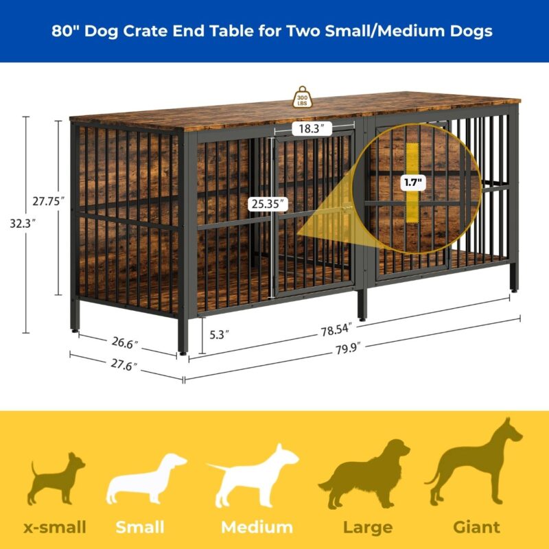 two small dog crate furniture