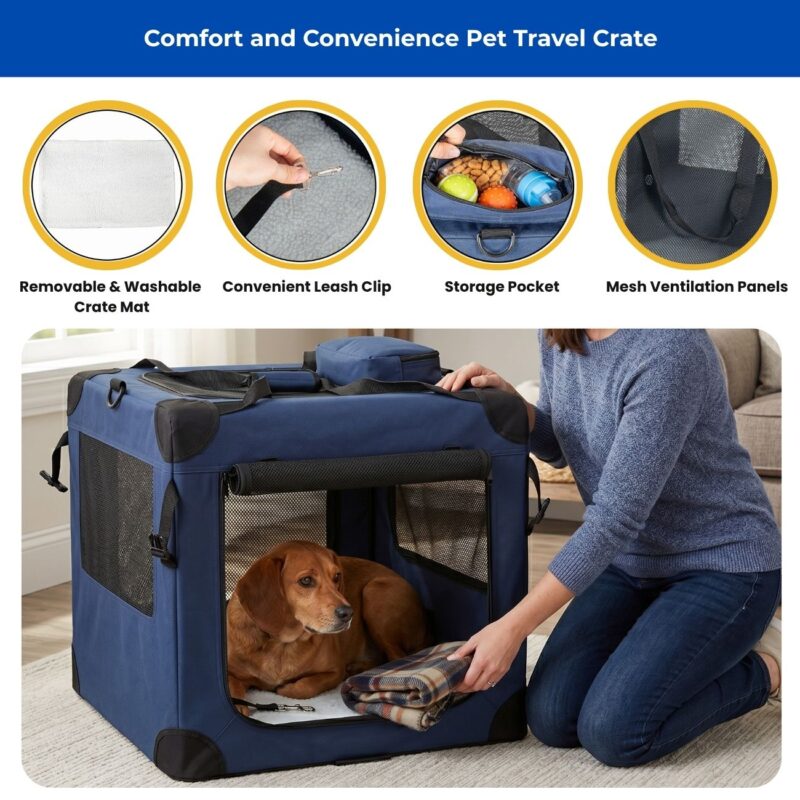 collapsible soft sided pet crate